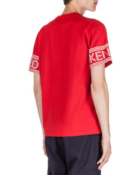 Kenzo Logo Print Short Sleeve T Shirt Red