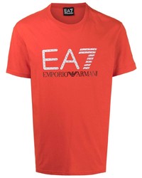 Ea7 Emporio Armani Logo Print T Shirt