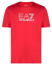 Ea7 Emporio Armani Logo Print T Shirt