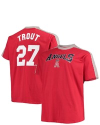 PROFILE Mike Trout Redsilver Los Angeles Angels Big Tall Fashion Piping Player T Shirt At Nordstrom