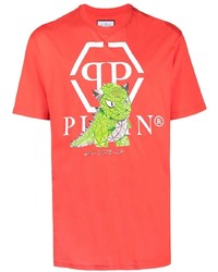 Philipp Plein Monster Logo Print T Shirt