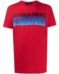 DSQUARED2 Multiple Logo Print T Shirt