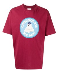 Chocoolate Polar Bear Print Cotton T Shirt