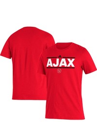 adidas Red Ajax Lockup T Shirt