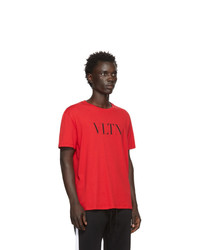 Valentino Red And Black Vltn T Shirt