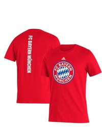 adidas Red Bayern Munich Back Half T Shirt