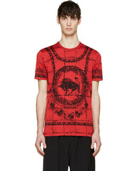 Dolce & Gabbana Red Black Matador T Shirt