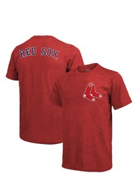 Majestic Threads Red Boston Red Sox Throwback Logo Tri Blend T Shirt