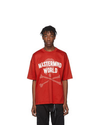 Mastermind World Red Boxy No Prejudice T Shirt