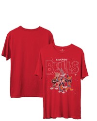 Junk Food Red Chicago Bulls Space Jam 2 Home Squad Advantage T Shirt