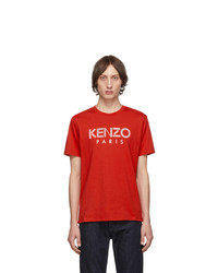 Kenzo Red Classic Logo T Shirt