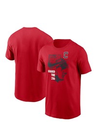 Nike Red Cleveland Guardians Guard The 216 T Shirt