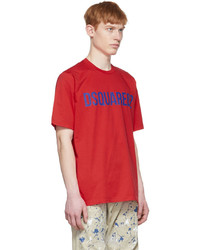 DSQUARED2 Red Cotton T Shirt