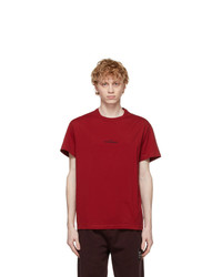 Maison Margiela Red Distorted Logo T Shirt
