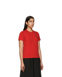 Comme Des Garcons Play Red Double Heart T Shirt