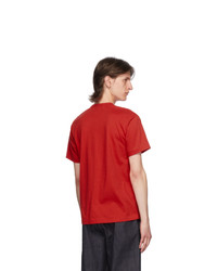 Comme Des Garcons Play Red Double Hearts T Shirt