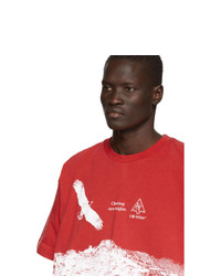 Off-White Red Eagle Landscape T Shirt