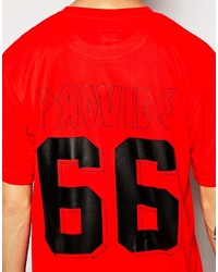 Reclaimed Vintage Red Football T Shirt With 66 Print