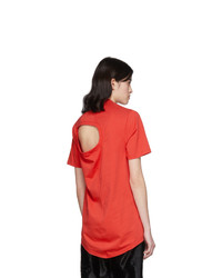 Martine Rose Red Front Seam Lacksley T Shirt