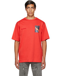 Juun.J Red Graphic Short Sleeve T Shirt