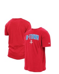 New Era Red Houston Rockets 202021 City Edition T Shirt