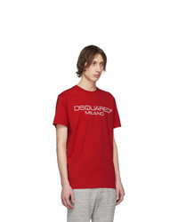 DSQUARED2 Red Logo T Shirt