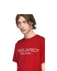 DSQUARED2 Red Logo T Shirt