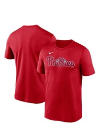 Nike Red Philadelphia Phillies Wordmark Legend T Shirt At Nordstrom