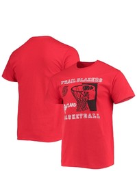 Junk Food Red Portland Trail Blazers Slam Dunk T Shirt