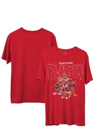 Junk Food Red Portland Trail Blazers Space Jam 2 Home Squad Advantage T Shirt