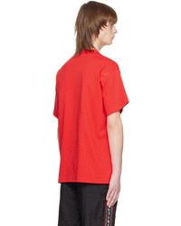 VERSACE JEANS COUTURE Red Printed T Shirt