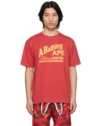 BAPE Red Printed T Shirt