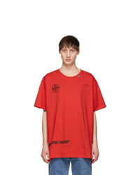 Off-White Red Stencil T Shirt