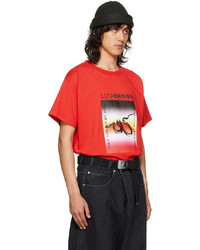 LU'U DAN Red Twilight Serpent Oversized Concert T Shirt