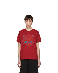 Kenzo Red Two Tone Tiger T Shirt
