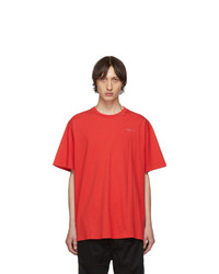 Off-White Red Unfinished Over T Shirt