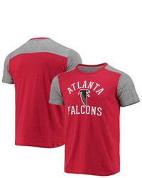Majestic Threads Redheathered Gray Atlanta Falcons Gridiron Classics Field Goal Slub T Shirt