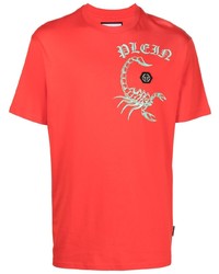 Philipp Plein Scorpion Print Short Sleeve T Shirt