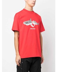 Palm Angels Shark Print T Shirt