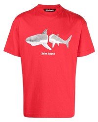 Palm Angels Shark Print T Shirt