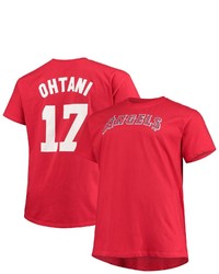 PROFILE Shohei Ohtani Red Los Angeles Angels Big Tall Name Number T Shirt At Nordstrom