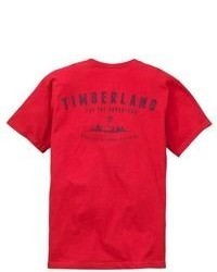 Timberland Short Sleeve Mountains Back Print Tshirt Style Tt054