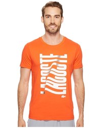 Lacoste Short Sleeve Vertical Graphic T Shirt T Shirt