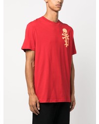 Philipp Plein Skullbones Print Cotton T Shirt