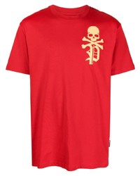 Philipp Plein Skullbones Print Cotton T Shirt