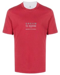 Brunello Cucinelli Slogan Print T Shirt