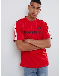 Converse Taping T Shirt With Back Print In Red 10007090 A01