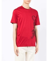 Emporio Armani Tiger Print Short Sleeve T Shirt