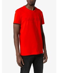 Balmain Tonal Logo Print T Shirt