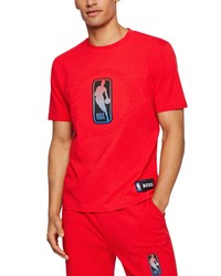 BOSS X Nba Tbasket 3 Emed Graphic Tee In Open Red Nba At Nordstrom